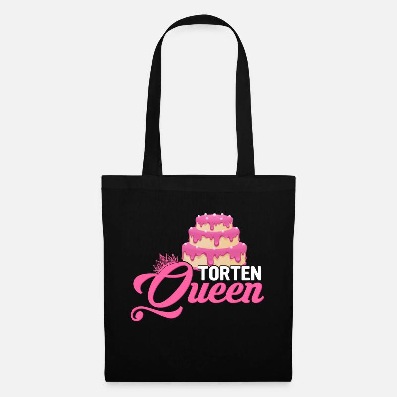 Torten Queen Konditor Torten Bäckerin - Stoffbeutel - Schwarz