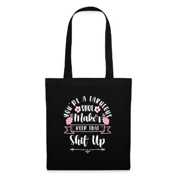 Schuster Beruf Humor Arbeiten - Stoffbeutel - Schwarz - Vorne
