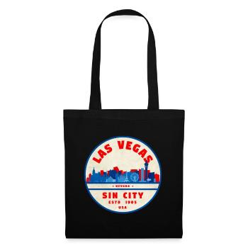 Logo cercle vintage de Sin City Skyline - Sac en tissu - noir - Devant