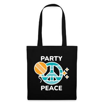 Paix du parti - Sac en tissu - noir - Devant