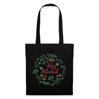 playera feliz navidad camiseta merry christmas - Tote Bag - black - Front