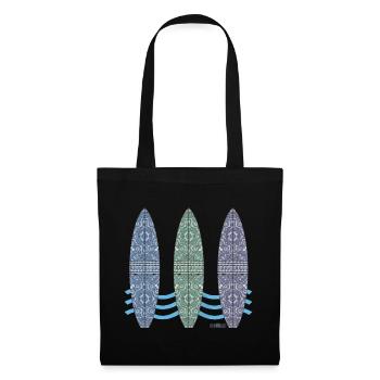 Planches de surf n ° 02 (conçues par HeiArts) - Sac en tissu - noir - Devant