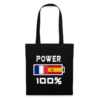 L'Espagne et la France Power 100 % - Sac en tissu - noir - Devant
