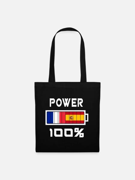 L'Espagne et la France Power 100 % - Sac en tissu - noir