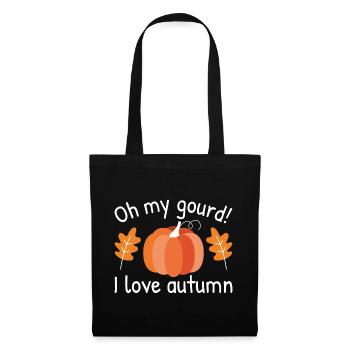 Oh ma gourde j’adore l’automne - Sac en tissu - noir - Devant