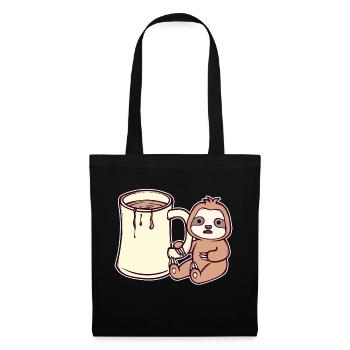 Lazy Slow Vegetarian Mammal Sloth Animal - Sac en tissu - noir - Devant