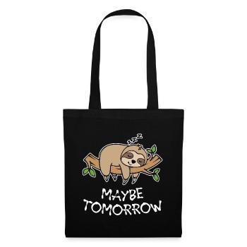 Sleeping Animal Lazy Sloth Late Riser Statement - Tote Bag - black - Front