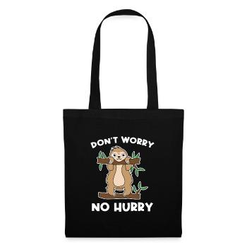 Sloth Zoo Chilling Statement Animal Jungle Dweller - Sac en tissu - noir - Devant