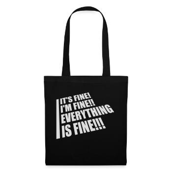 Tout va bien devis - Sac en tissu - noir - Devant