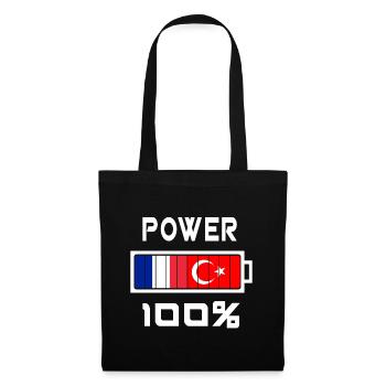 Turkey and France Power 100% - Tote Bag - black - Front