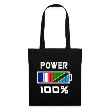 La Tanzanie et France Power 100 % - Sac en tissu - noir - Devant