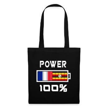 Uganda and France Power 100% - Tote Bag - black - Front