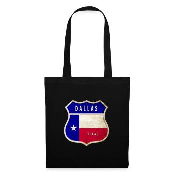 Dallas Texas crest flag design - Tote Bag - black - Front