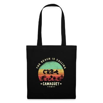 Camagüey Kuba Strand Design - Stoffbeutel - Schwarz - Vorne