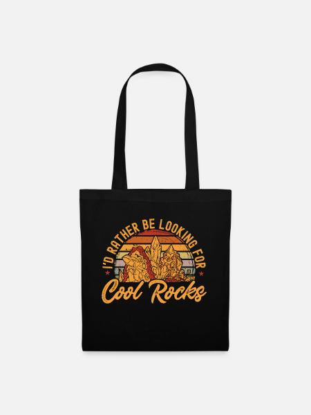 Rockhound Geology Collectionneur de pierres de collecte de roches - Sac en tissu - noir