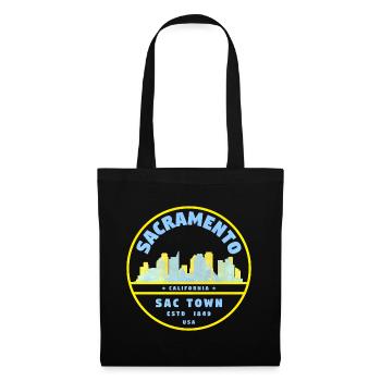 Sacramento Skyline Vintage Badge – Kalifornien - Stoffbeutel - Schwarz - Vorne