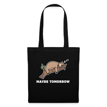 Lazy Sleep Animal Mammal Statement Sloth - Tote Bag - black - Front