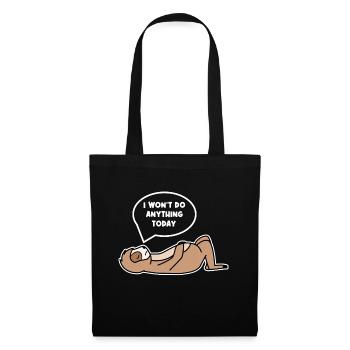 Déclaration du zoo paresseux Chill Sloth Chill - Sac en tissu - noir - Devant