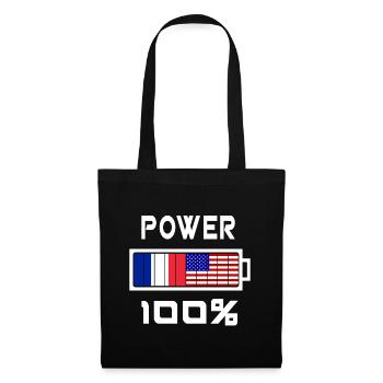 The U.S. and France power 100% - Tote Bag - black - Front