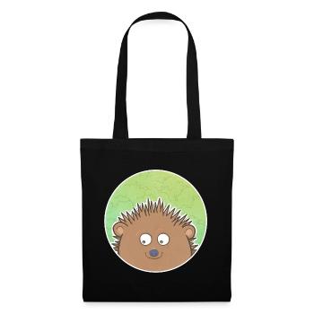 Igel - Stoffbeutel - Schwarz - Vorne