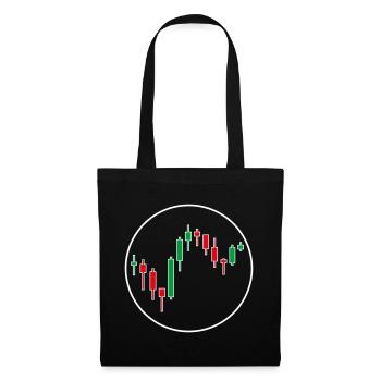 Trading Forex Chart Design - Stoffbeutel - Schwarz - Vorne
