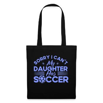 Sportfan Fußball Mama Tochter Geschenk - Stoffbeutel - Schwarz - Vorne