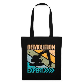 Demolition Expert Baggerfahrer - Stoffbeutel - Schwarz - Vorne