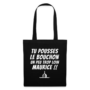 pêche, pêcheur, fan de pêche - Sac en tissu - noir - Devant