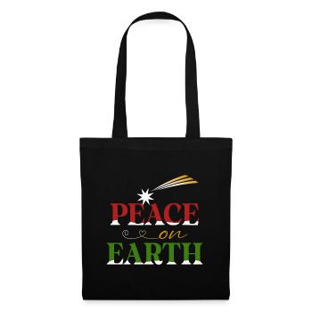 peace on earth - Stoffbeutel - Schwarz - Vorne