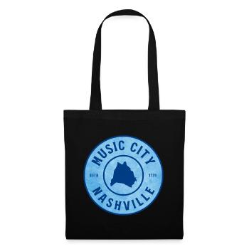 Music City Nashville Badge - Stoffbeutel - Schwarz - Vorne