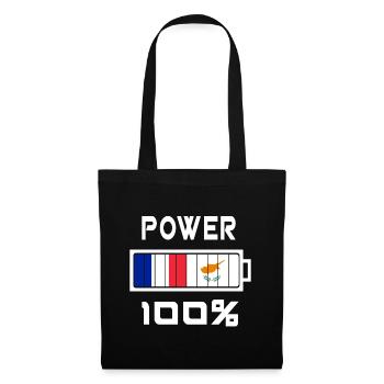 Zypern und Frankreich Power 100% - Stoffbeutel - Schwarz - Vorne