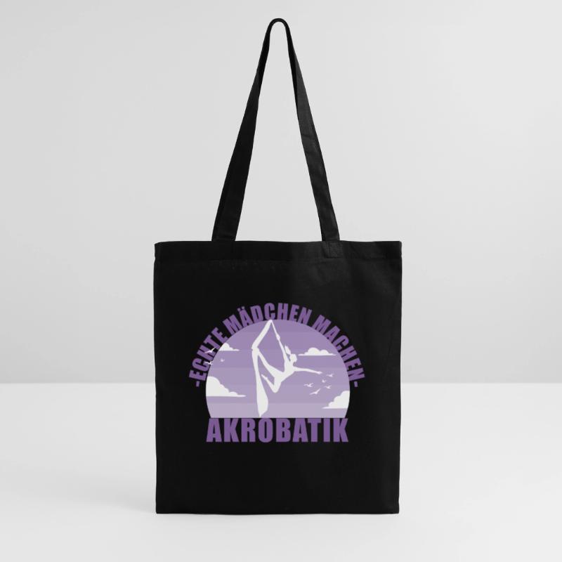 Echte Mädchen machen Akrobatik! Geschenk Stoffbeutel