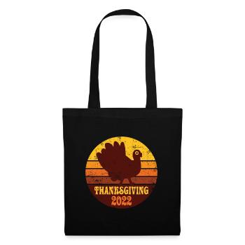 Thanksgiving 2022 Retro - Stoffbeutel - Schwarz - Vorne