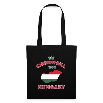 Hungary original 100% flag design - Tote Bag - black - Front