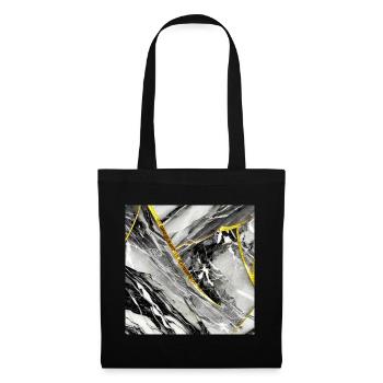 Marble Black Gold Natural Stone - Tote Bag - black - Front