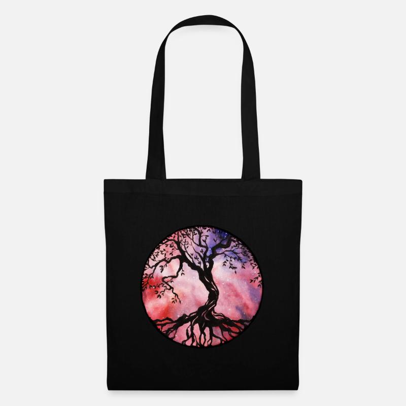 Lebensbaum Yggdrasil - Stoffbeutel - Schwarz