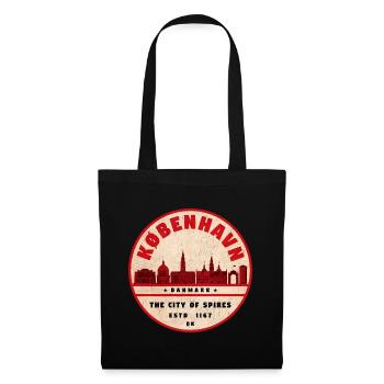 Copenhagen Skyline Vintage Seal - Tote Bag - black - Front
