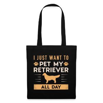 I Just Want To Pet My Retriever All Day - Tote Bag - black - Front