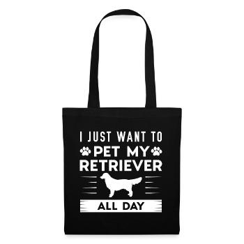 I Just Want To Pet My Retriever All Day - Tote Bag - black - Front