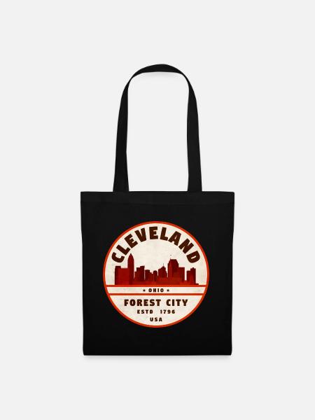 Cleveland Forest City Emblem - Stoffbeutel - Schwarz