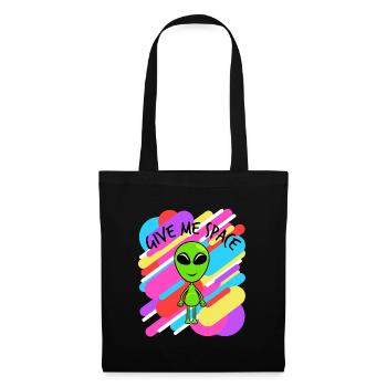 Donnez-moi de l'espace T-shirt coloré Design - Sac en tissu - noir - Devant