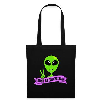 Ne soyez pas triste signe de paix Design T-shirt - Sac en tissu - noir - Devant