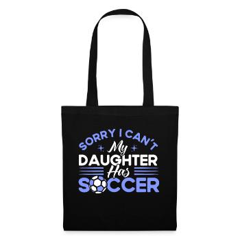 Sportfan Fußball Mama Tochter Geschenk - Stoffbeutel - Schwarz - Vorne