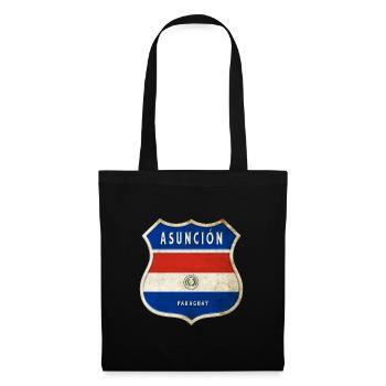 Design du drapeau des armoiries d'Asuncion - Sac en tissu - noir - Devant