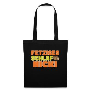 fetziges schlafnicki - Stoffbeutel - Schwarz - Vorne