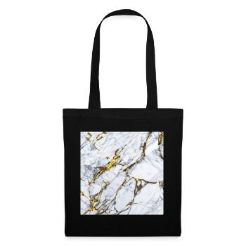 Marble White Gold Texture - Tote Bag - black - Front
