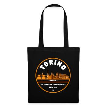 Torino Skyline Emblem - Tote Bag - black - Front