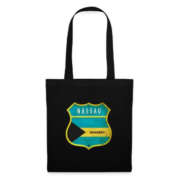 Nassau Bahamas flag crest design - Tote Bag - black - Front