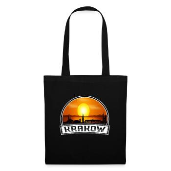 Cracovie Pologne Skyline Vintage Sunset Travel Souven - Sac en tissu - noir - Devant