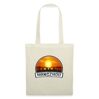 Hangzhou China Skyline Vintage Sonnenuntergang Reise Souve - Stoffbeutel - Natur - Vorne